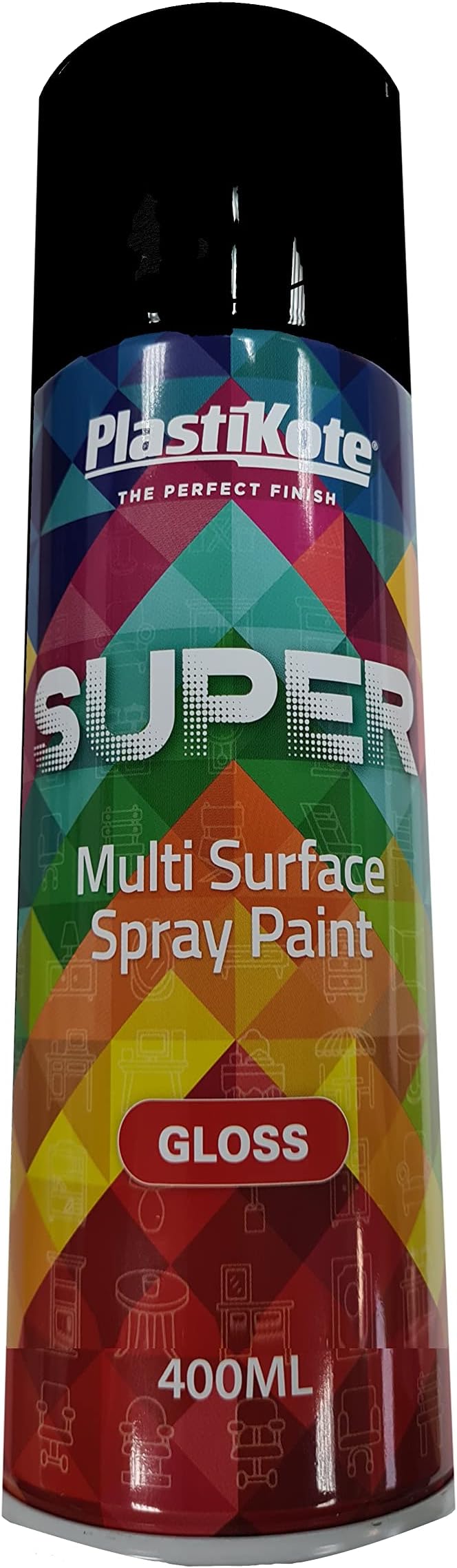 PlastiKote PKT1100 Super Gloss Black 400ml spray paint