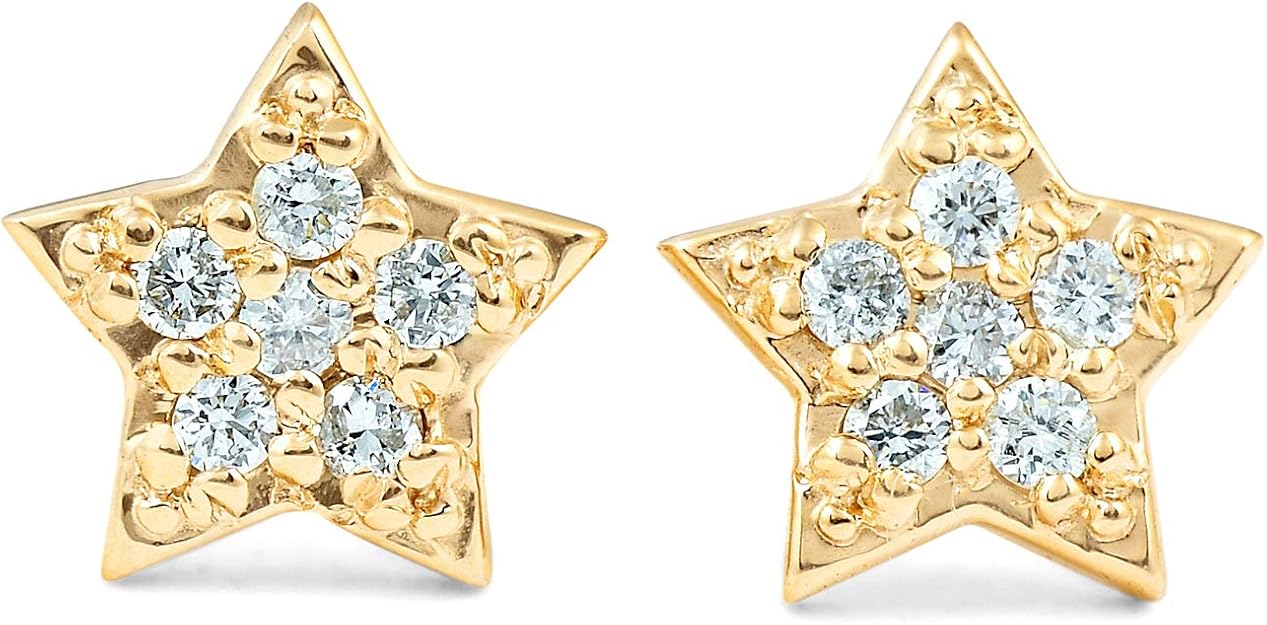 Pendientes De Estrella Chapados En Oro De 14 Quilates Y