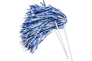 Anderson's Metallic Foil Textured School Spirit Shakers, Cheerleader Pom Poms, Football, Basketball, Homecoming Squad, Team, Party, Dance, Club, Performance, Fan Celebration Pack of 10