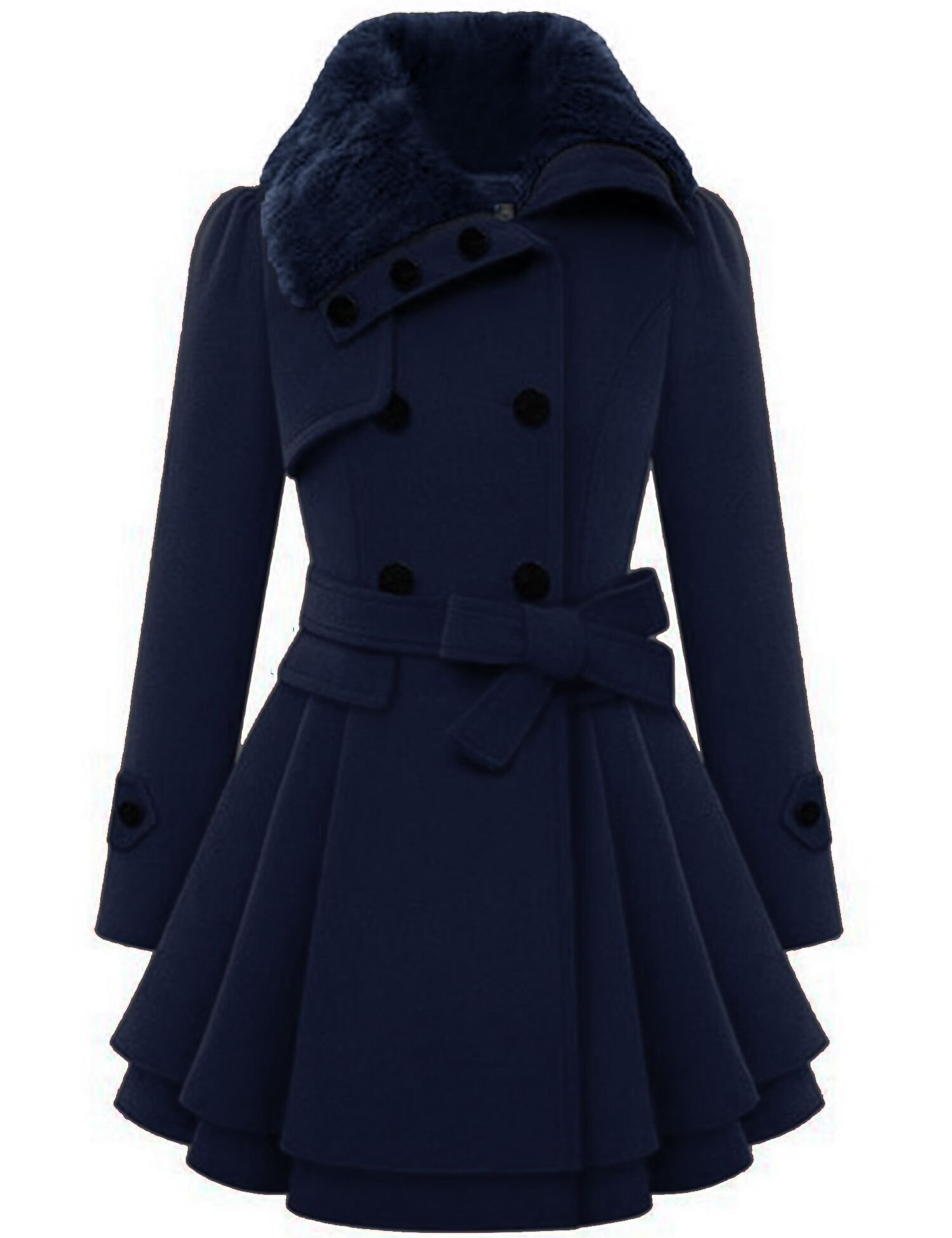 Zeagoo Women's Fashion Faux Fur Lapel