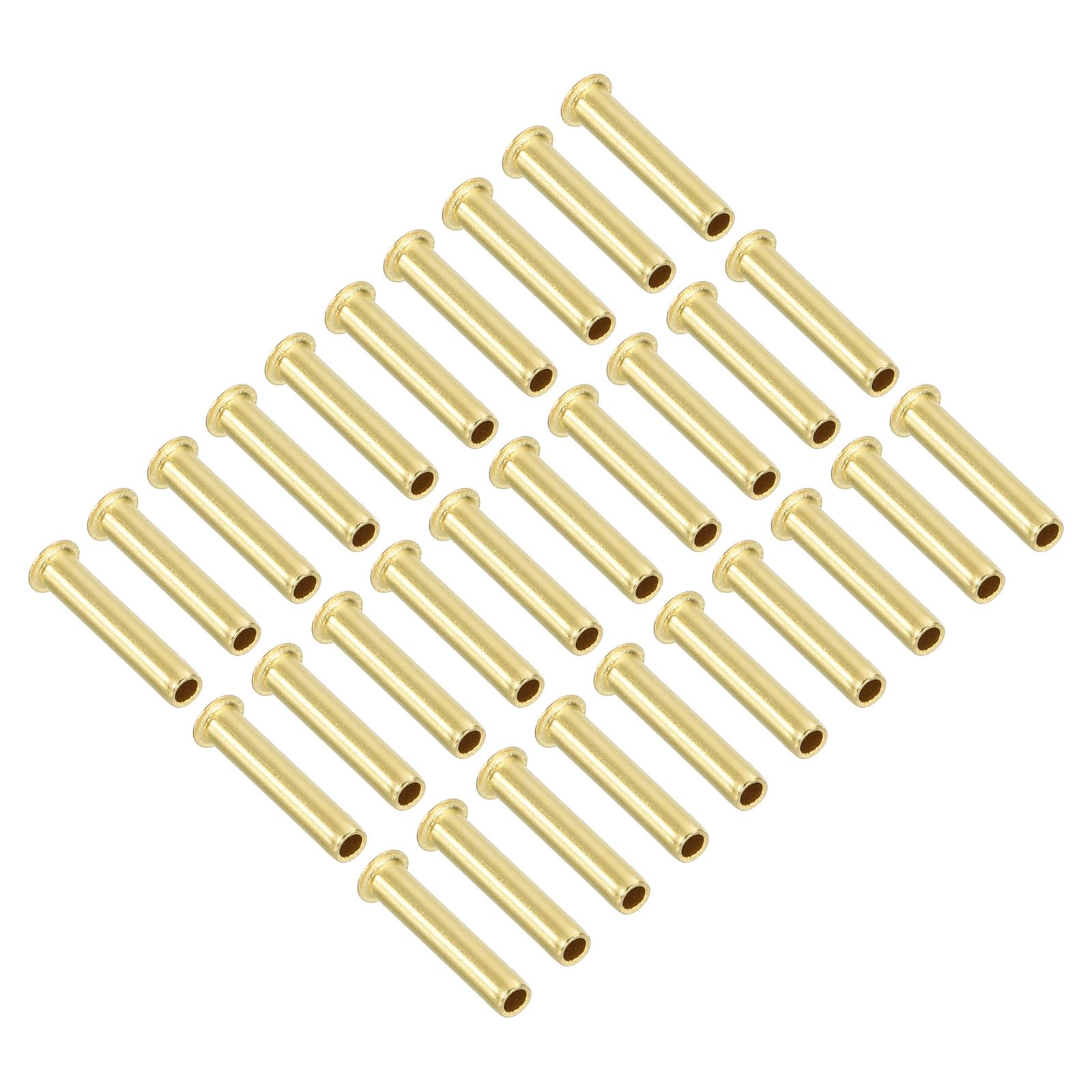 PATIKIL Brass Compression Insert for 1/8" Tube OD, 30 Pack Insert Tube Support Compression Fitting Assortment Kit for Water Oil Air Pipe