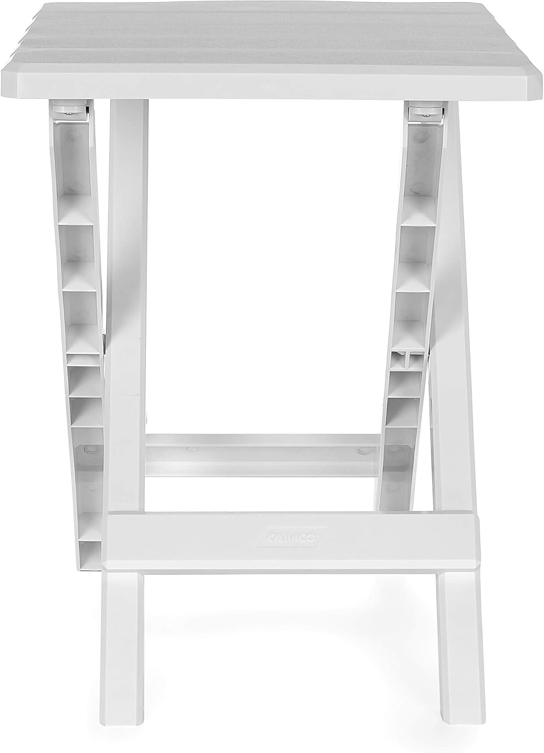 Camco Adirondack Portable Outdoor Folding Side Table - Perfect for The Beach, Camping, Picnics, Cookouts and More - Weatherproof and Rust Resistant - White (21035): Automotive