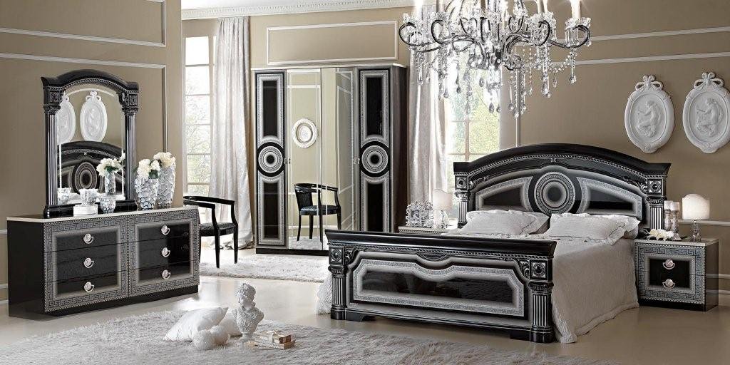 Amazon Com Esf Traditional Aida Black Veneer With Silver