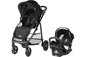 Diono Quantum 4 3-in-1 Travel System with LiteClik 30 R SafePlus Infant Car Seat and Base, Rear-Facing for Infants 4-30lbs, Includes Infant Car Seat Folding Stroller and Toddler Seat (Black Jet)
