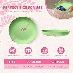 Homienly Wheat Straw Plates,Lightweight Unbreakable