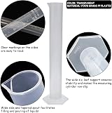 GIAK 50ml 100ml Plastic Graduated Cylinder Set with Cleaning Brush Lab Kitchen view 3