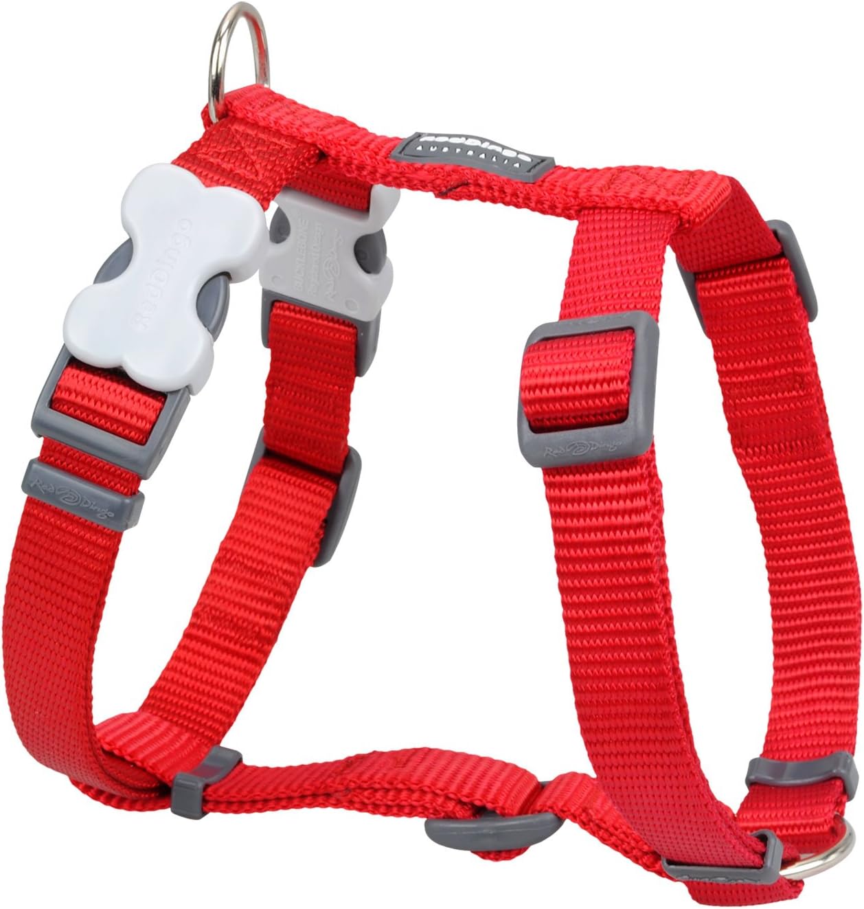 Red Dingo Classic Dog Harness Plain, Red, Small 15mm