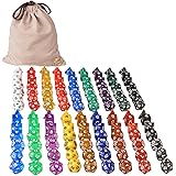 126 Polyhedral Dice - 18 colors w/ Complete set of d4 d6 d8 d10 d12 d20 d%