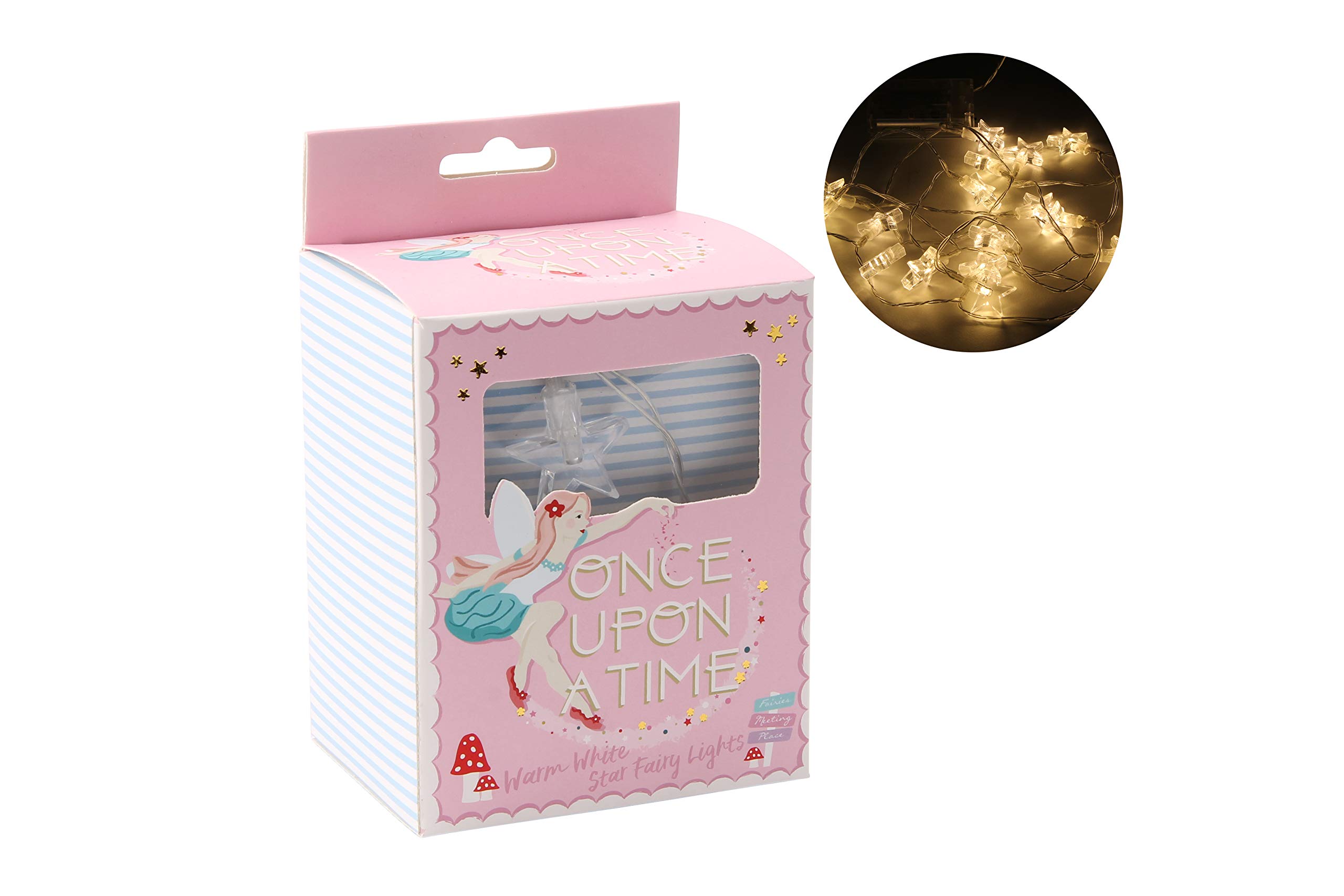 CGB Giftware | Once Upon A Time White Star String Lights | GB02441 | Length 2.2 metres | for Indoor Use