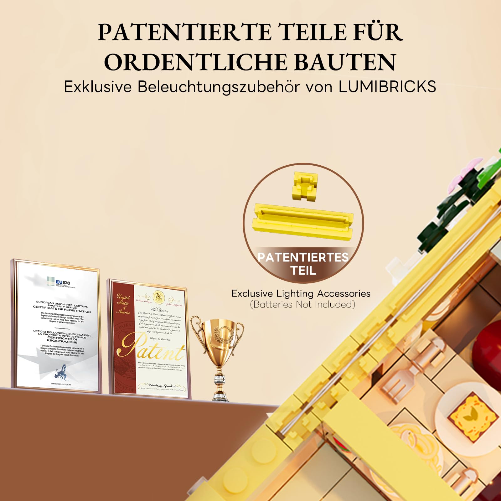 Lumibricks Italienisches Familienrestaurant Klemmbausteine mit Licht, Modular Building mit Pizzeria & Café, 2868PCS,Mediterrane Wohn Dekor, Geschenk für Food- & Baustein-Fans 7