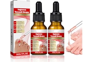 AUJ 2PCS Ingrown toenail drops,Ingrown Toenail Relief,Easy Trim Ingrown Toenail Tools,Toenail Fluid With Silicone Gel Toe Caps Essential Oil Diffuser,Ingrown Toenail Reliever and Softener Kit