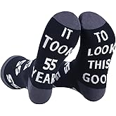 55th Birthday Gifts for Him Men, Stitch Funny 1971 55 Year Old Decoration Socks for Dad Husband Father Daddy, Unique Fun Novelty and Gag 55th Anniversary Ideas for Christmas Fathers Day