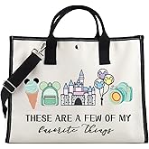 Vacation Trip Gift Fairytale Fans Tote Bag Mouse Family Trip Snacks Makeup Bag Magic Kingd*m Gift Mouse Ice Cream Handbag (F-things Mouse LT)