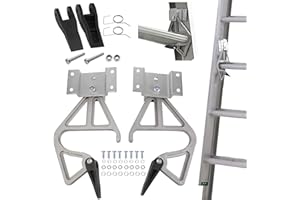 WITHSTAR Extension Ladder Locks for W-e-r-n-e-r 28-11, 2 Pack Aluminum Rung Lock Kit, Extension Ladder Accessories fit for 24ft,28ft, Replacement Kit Included, Silver