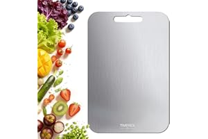 Titanium Cutting Board, 100% Pure Titanium Cutting Boards for Kitchen, Easy to Clean, Dishwasher Safe, Double Sided Non Toxic