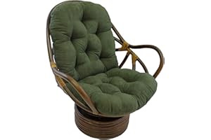 Blazing Needles Microsuede Tufted High Back Chair Cushion, 1 Count (Pack of 1), Hunter Green