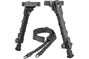 CVLIFE 7.5-9 Inches Rifle Bipod for M-Rail with Two Point Rifle Sling for Rifle, Adjustable, Foldable Attach Directly Bipod f