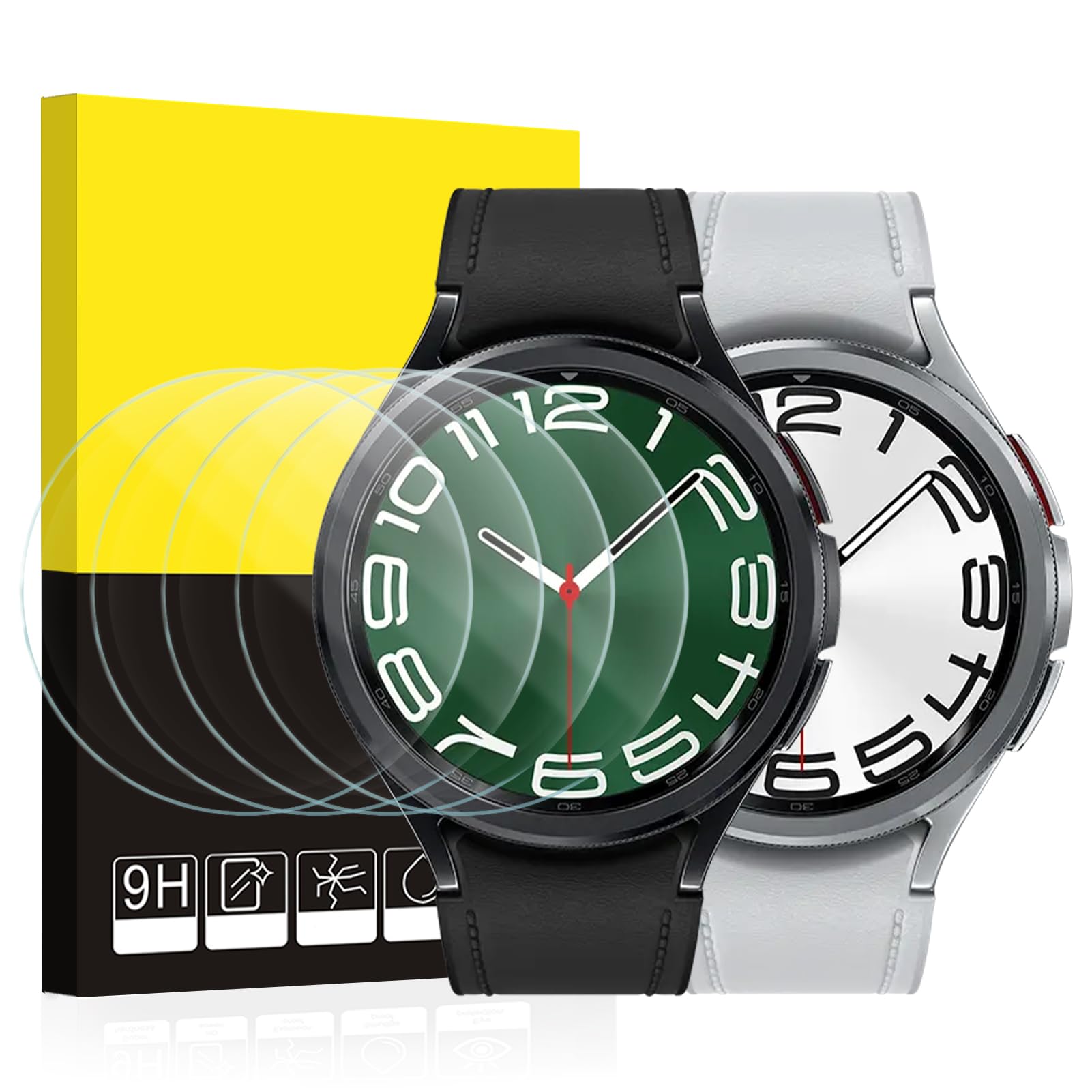 Photo 1 of [4 Pack] for Samsung Galaxy Watch 6 Classic 47mm Screen Protector,Tempered Glass Screen Protector Protective Film Cover Accessories for Galaxy Watch 6 Classic 47mm (NOT for Other Models)