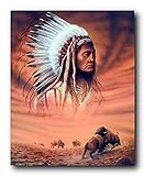Indian Chief and Fighting Buffalo Native American