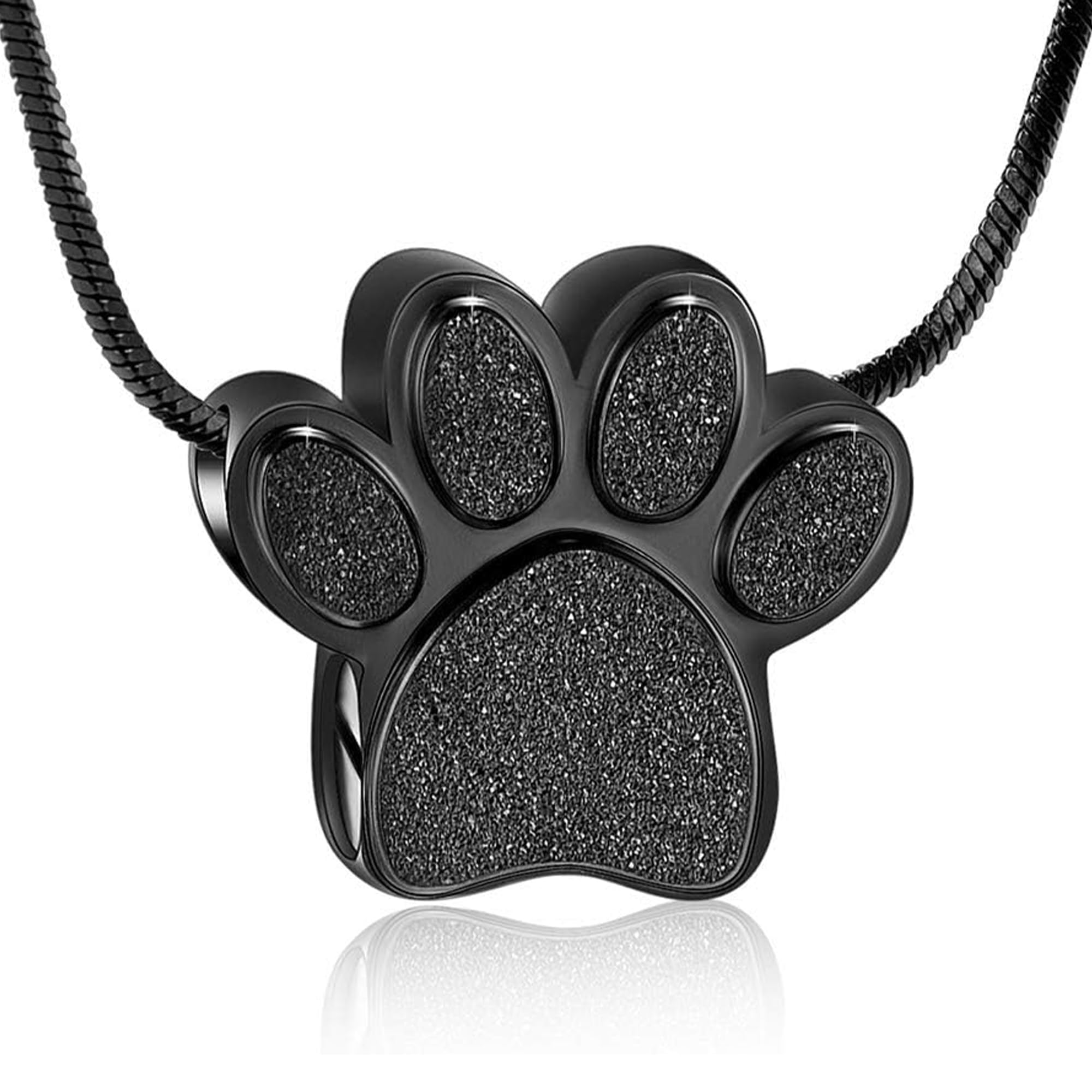VCCWYQK Paw Print Urn Necklace for Ashes for Cat Dog Cremation Jewelry for Ashes Urn Necklace Keepsake Jewelry for Man/Women Ashes Memorial Gifts