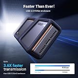 UGREEN 40Gbps M.2 NVMe Enclosure with Cooling Fan USB4 TB4 Aluminum view 2