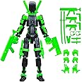 altuco T13 Action Figure with Lots of Accessories,3D Printed Multi-Jointed Titan13 Figure,Black Dummy 13 Desktop Decorative Toy