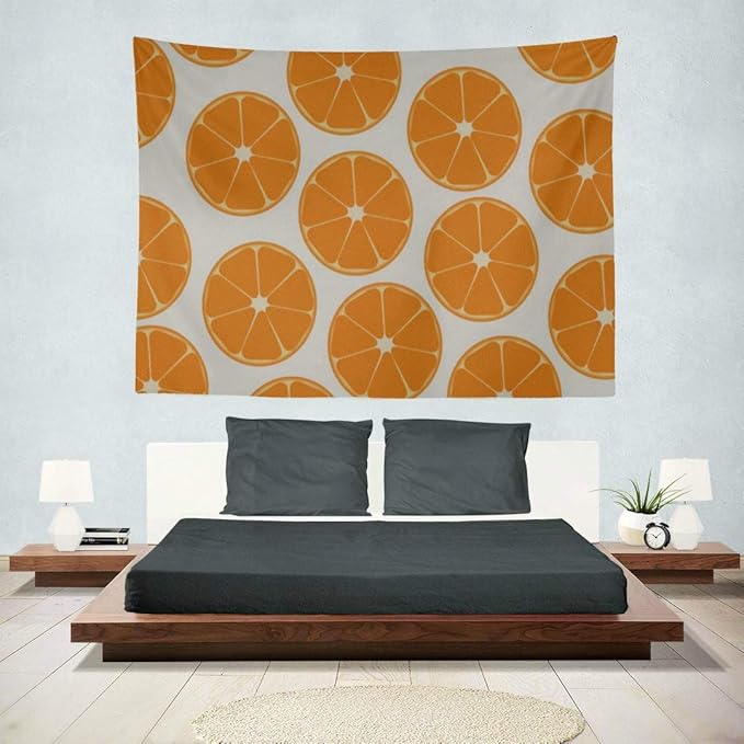 Colgante de pared gigante Frutas naranjas lindas Impresión de dibujos