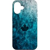 Light Blue Black Ice Case Case for iPhone 16