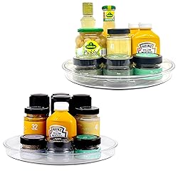 vacane 2 Pack Clear Lazy Susan Organizer