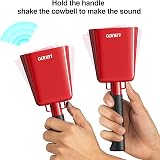 LEKATO 1 Pack 8 Inch Steel Cowbell with Handle Red Loud Noise Maker view 3