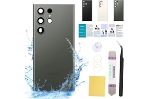 UooFide Compatible for Samsung Galaxy S23 Ultra Back Glass Replacement Cover 6.8-Inches SM-G918 All Carriers with Installation Manual + Repair Tool Kit (Green)