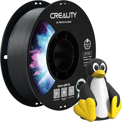 Creality TPU Filament 1.75mm Black 1kg 95A Compatible with Most FDM 3D Printers