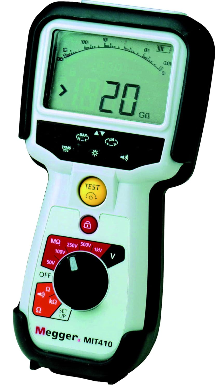 Megger MIT410EN Insulation Tester, 100 Gigaohms Resistance, 50V, 100V