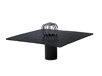 Dachablauf Fertiggarage inkl. Laubfang, Bitumenflansch, Flachdach, Dachgully, 60 mm