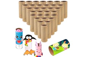 Jyongmer 30 Pack 3.9 Inches Craft Rolls - Sturdy Cardboard Tubes for DIY Crafts and Handmade Projects (Kraft)
