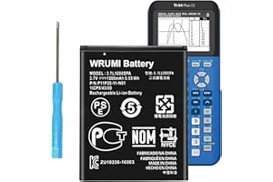WRUMI TI 84 Plus CE Battery Replacement - for Texas Instruments TI-84 Plus CE Python - TI Nspire CX CAS II CAS TI-Nspire Battery Part No 3.7L1200SPA 3.7L1200SPB P11P35-11-N01 1500mAh
