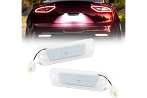 OPP ULITE LED License Plate Light for Maserati Coupe 4200 4200 GT 2001-2007, Maserati GranTurismo 2007+, Maserati GranCabrio 2010+, 48-LED Cool White 6000K Plug & Play Lights, 2PC Pack, PZ215-USA