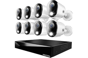 Night Owl 2-Way Audio 12 Channel DVR Video Home Security Camera System with (8) Wired 4K HD Indoor/Outdoor Deterrence Cameras and 2TB Hard Drive (Add up to 4 Wi-Fi Cameras) (8 Camera)