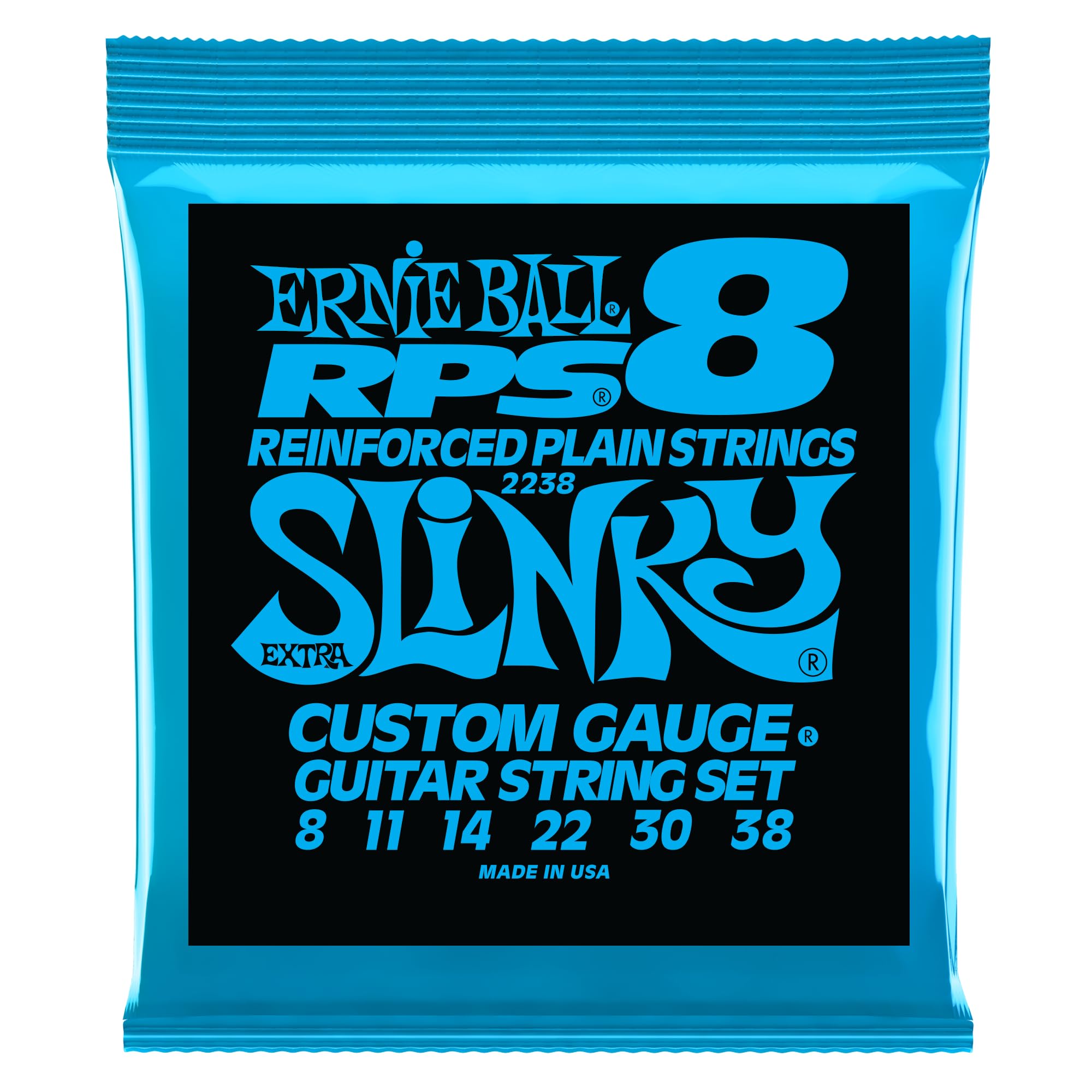Ernie Ball Extra Slinky RPS Nickel Wound Electric Guitar Strings - 8-38 Gauge