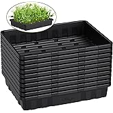 SOLIGT Extra Thick Heavy Duty 10 Pack Seed Starting Trays - Microgreens Growing Trays Seedling Plant Germination Starter Tray Transplant Fodder Flats, No Holes, No Leakage, Reusable, 14 * 10.8 * 2.3"