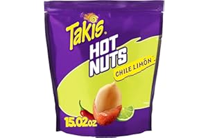 Takis Chile Limon Hot Nuts 15.02 oz Sharing Size Resealable Bag, Chili Pepper & Lime Flavored Mild Spicy Double-Crunch Peanuts