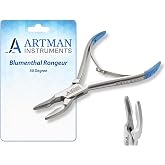 ARTMAN INSTRUMENTS Blumenthal Bone Rongeur &ndash; 30-Degree Curved Tip Surgical Dental Instrument, Stainless Steel, Autoclavable, Rust-Resistant, Precision Trimming and Removal with Durable Spring Action