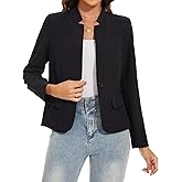 MINTLIMIT Black Blazer for Women Long Sleeve Lightweight Blazer Suit Notched Collar One Button Blazer Jackets for Daily/Work,XL