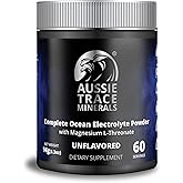 Aussie Trace Minerals Magnesium Hydration Powder | Supercharged Hydration, Recovery | Magnesium-Rich, Low Sodium | Ocean Minerals + Mag L‑Threonate | Sugar-Free, unflavored | 60 Serves | Vegan, Keto