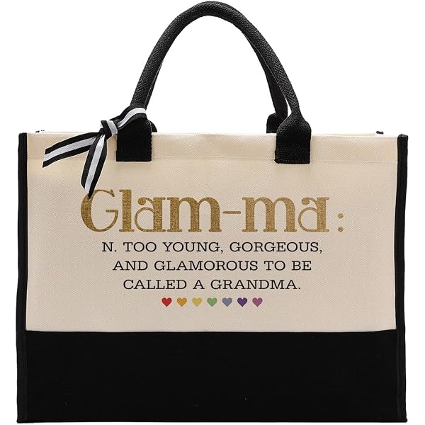 Amazon.com: EDCTO Canvas Bag Gift for Grandma, Glam-ma Canvas