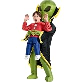 One Casa Inflatable Alien Costume for Kids,Blow Up Halloween Suit | Powerful Fan, Quick Inflation, Easy Movement, For Durability, Fancy Dress, Halloween Costumes for Boys Girls