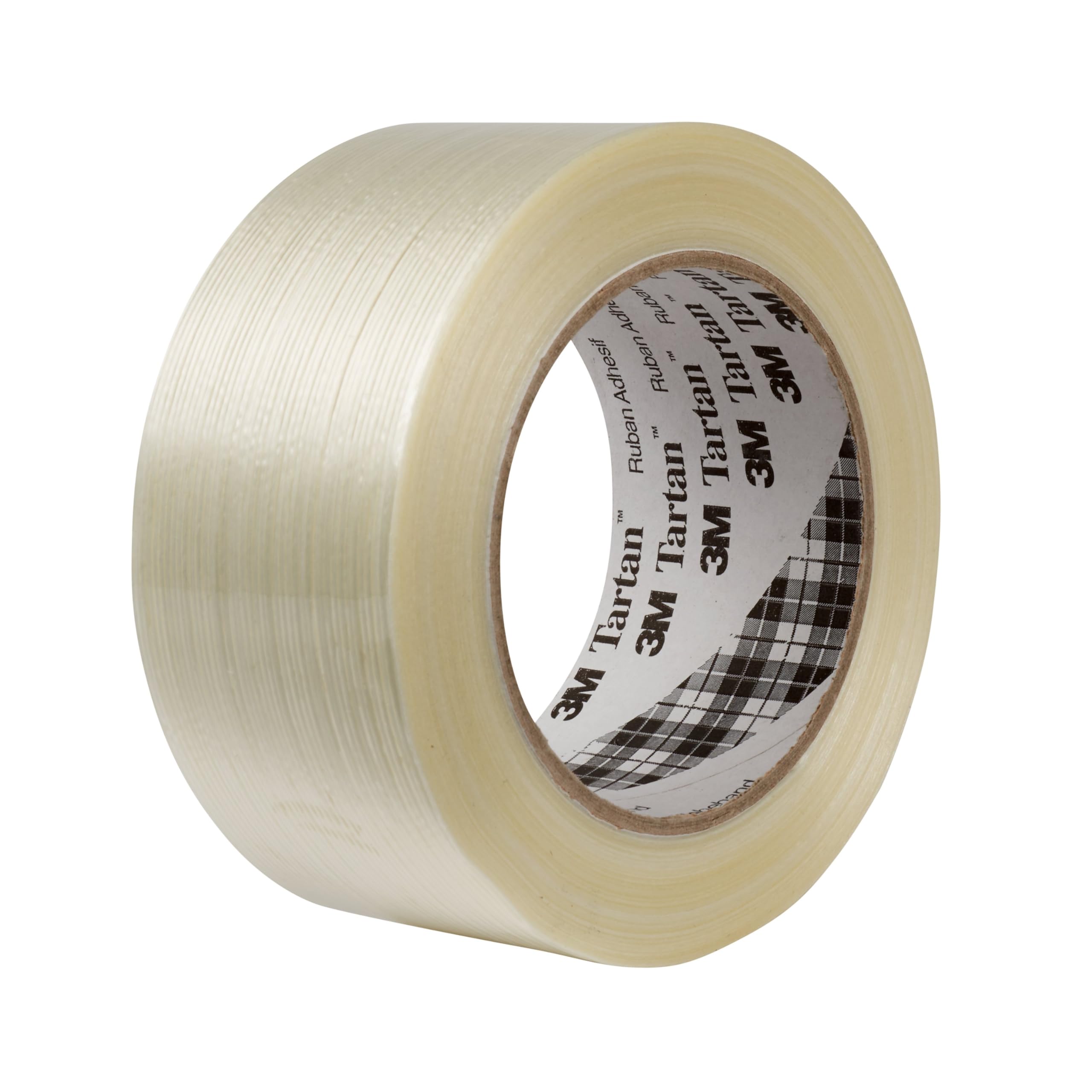 3M 8953 General Purpose Filament Tape, 50 mm x 50 m, Translucent, Pack of 18