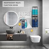 XIAPIA 3 Bars Wall Mounted Towel Rack Steel Bathroom Organizer 75x20x15cm view 2