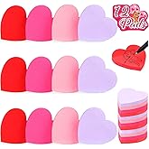 1200 Sheets Heart Sticky Notes, Heart Shaped Sticky Notes Cute Post Stickies Red Pink Purple 12 Pads Colorful Valentines Notepads for Valentines Day School Office Home Party Decorations Girls Women
