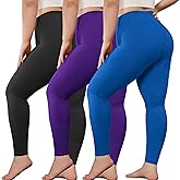 VALANDY Creamlush Plus Size Leggings for Women-3 Packs Stretchy Soft High Waisted Women's Leggings Lounge Yoga Pants